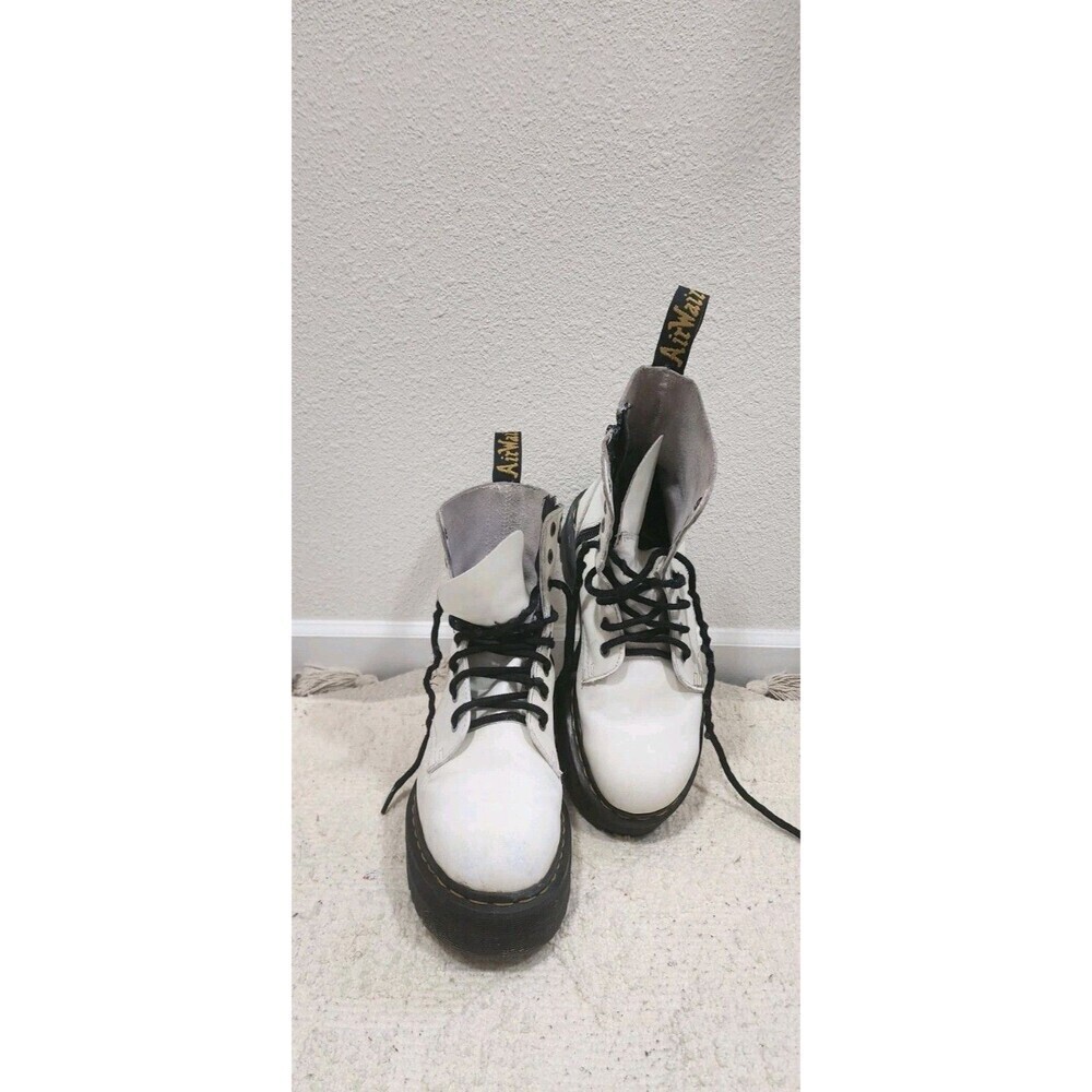 Dr. Martens Jadon Platform Quad Retro White Women's Size- US 7